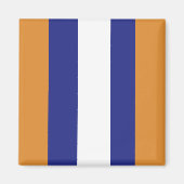 Aimant rayures Brown, bleu marine et blanches (Devant)