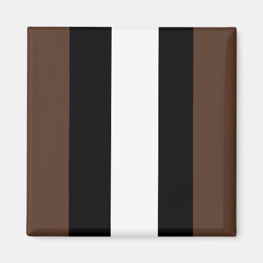 Aimant rayures Brown, noir et blanc (Devant)