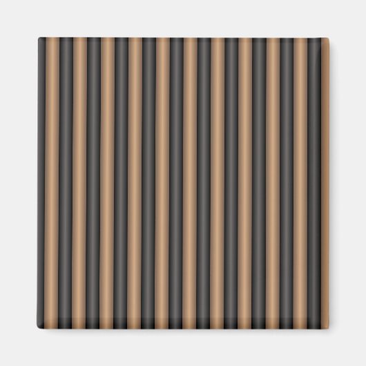 Aimant Rayures Marron Toastées de Style Moderne avec Prof (Devant)