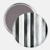 Aimant Rayures Noir Gris Blanc (Recto/Verso)