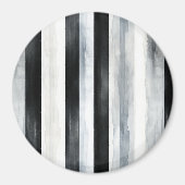 Aimant Rayures Noir Gris Blanc (Devant)