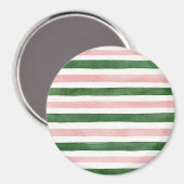 Aimant Rayures Vert Rose (Recto/Verso)