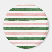 Aimant Rayures Vert Rose (Devant)
