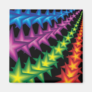 Aimant rayures vives d'étoile