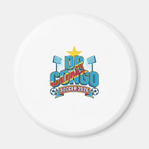 Aimant RDC Soccer 2026 Football Gras Country Typographie