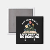 Aimant Reading 67 Meme Englieacher Funny 67 Book Lover Hu (Recto/Verso)