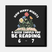 Aimant Reading 67 Meme Englieacher Funny 67 Book Lover Hu (Devant)