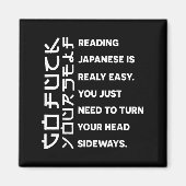 Aimant Reading Japanese Is Really Easy Shirt Student Quot (Devant)