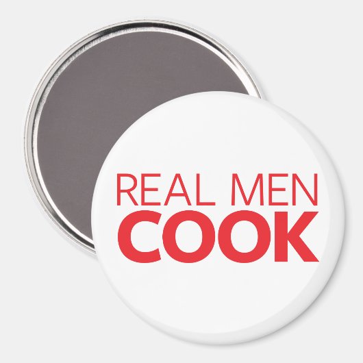 Aimant Real Men Cook (Recto/Verso)