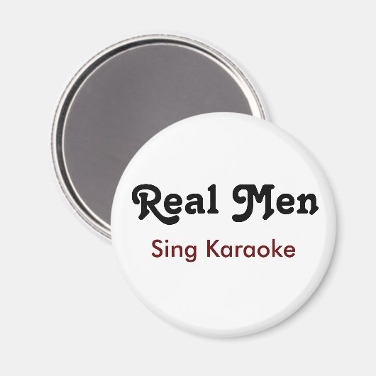 Aimant Real Men Sing Karaoke (Recto/Verso)