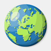 Aimant Realistic 3D Globe Design Earth Planet Art (Devant)