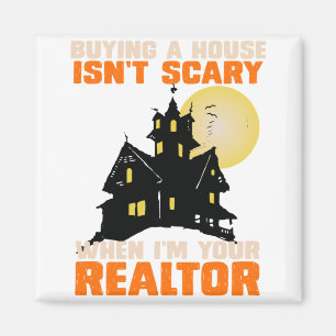 Aimant Realtor Halloween Immobilier Agent & Broker Funny