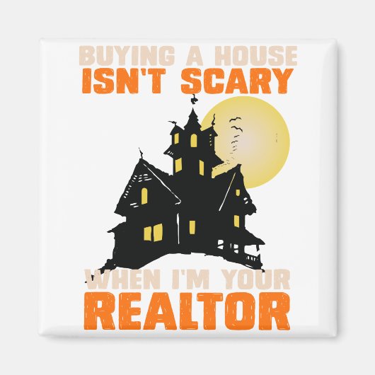 Aimant Realtor Halloween Immobilier Agent & Broker Funny (Devant)