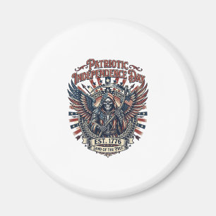 Aimant Reaper Chrome Patriotique Squelette de Patriote So