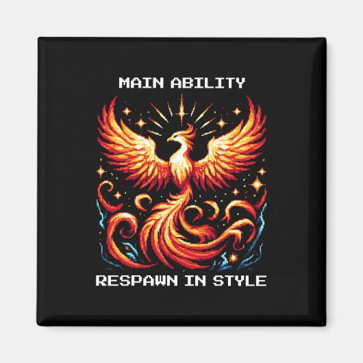 Aimant Réapparaître Dans Le Style Phoenix Pixel Revival A (Devant)
