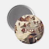 Aimant Recensement À Bethléem, Détail Par Bruegel D. Ä. P (Recto/Verso)