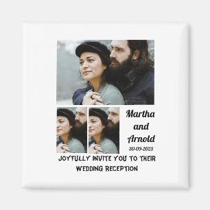 Aimant Réception de mariage coutume 3 Photo Collage