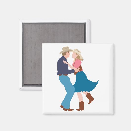 Aimant Réception De Mariage De L'Ouest décontracté (Recto/Verso)