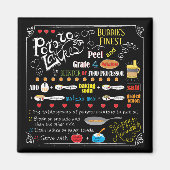 Aimant Recette Carré magnétique Hanoukka Latke Recette (Devant)