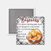 Aimant Recette de biscuits (Recto/Verso)