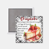 Aimant Recette de cheesecake (Recto/Verso)