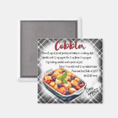 Aimant Recette de Cobbler de Fruits (Recto/Verso)