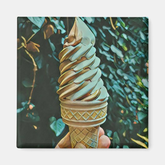 Aimant Recette de crème glacée (Devant)