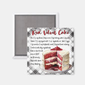 Aimant Recette de gâteau Red Velvet (Recto/Verso)