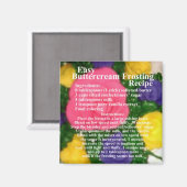 Aimant Recette de glaçage crème-beurre (Recto/Verso)