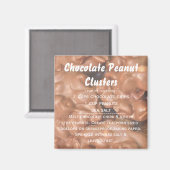 Aimant Recette de la grappe de cacahuètes au chocolat (Recto/Verso)