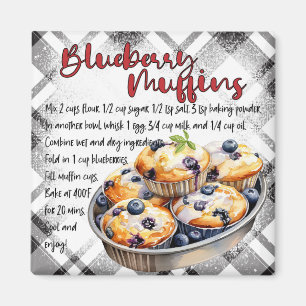 Aimant Recette de muffins aux myrtilles