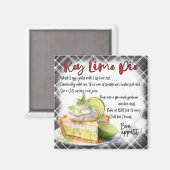 Aimant recette de tarte au citron vert Key (Recto/Verso)