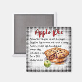 Aimant Recette de tarte aux pommes (Recto/Verso)