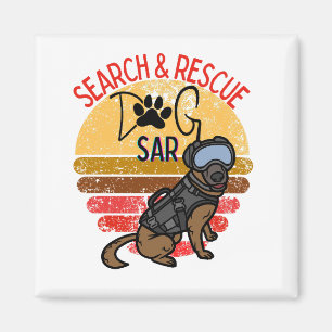 Aimant Recherche et Secourt SAR K-9 Équipe de chiens prof