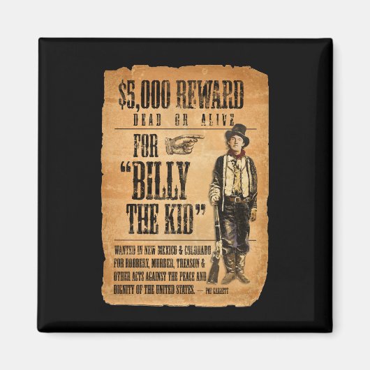 Aimant Recherché vintage / Poster de récompense pour Bill (Devant)