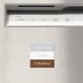 Aimant Recipe cappuccino | design (In Situ (Lave-vaisselle))