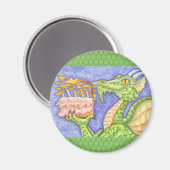 AIMANT RÉCOLTE D'INCENDIE DRAGON ÉCLAIRANT LES BOUGIES D' (Recto/Verso)