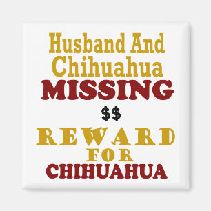 Aimant Récompense absente de chiwawa et de mari pour le