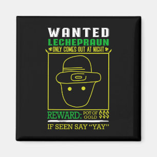 Aimant Récompense Recherchée Leprechaun - Pot D'Or