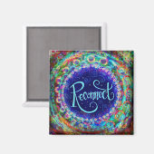 Aimant Reconnectez Pretty Blue Trendy ONE WORD Inspirivit (Recto/Verso)