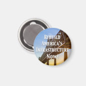 Aimant Reconstruire l’infrastructure de l’Amérique mainte (Recto/Verso)