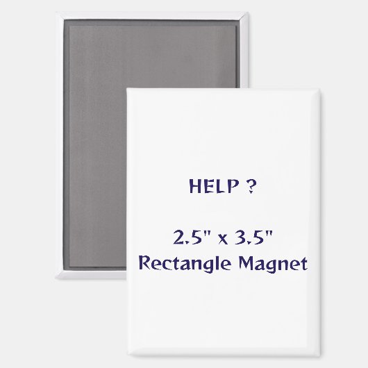 Aimant rectangle 6,4 x 8,9 cm (Recto/Verso)