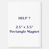 Aimant rectangle 6,4 x 8,9 cm (Recto)