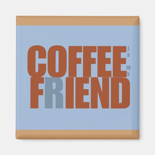 Aimant Rectangle de sélection de café (Devant)