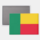 Aimant Rectangle Drapeau National du Bénin (Recto/Verso)