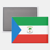 Aimant rectangle du drapeau national de la Guinée (Recto/Verso)