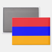 Aimant rectangle du drapeau national de l'Arménie (Recto/Verso)