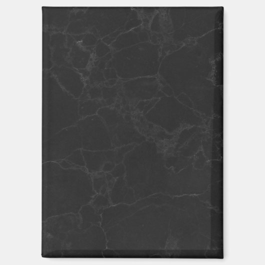 Aimant Rectangle Motif Marbre Noir Déco Élégant (Recto)