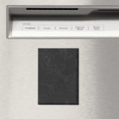 Aimant Rectangle Motif Marbre Noir Déco Élégant (In Situ (Lave-vaisselle))