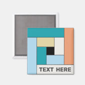 Aimant Rectangles géométriques (ver10) avec n'importe que (Recto/Verso)